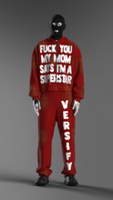 Load image into Gallery viewer, Red Acid Wash F*** YOU Set
